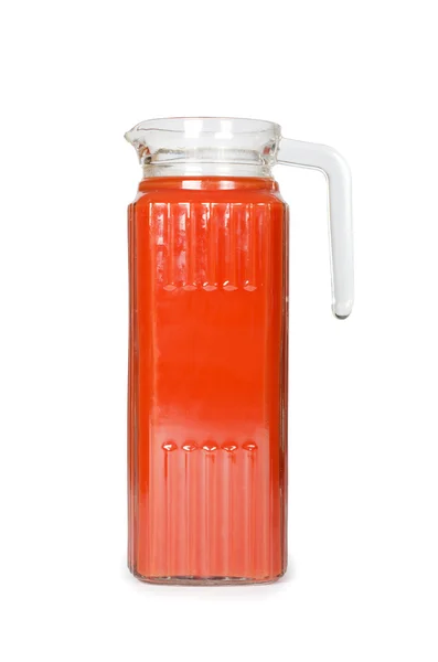孤立在白色背景上的番茄汁 — 图库照片