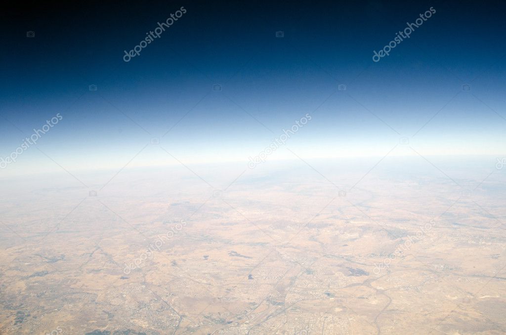 High altitude view of the Earth