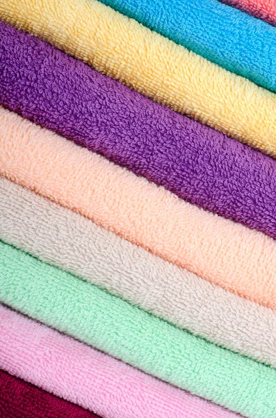 组合的彩色毛巾 — 图库照片