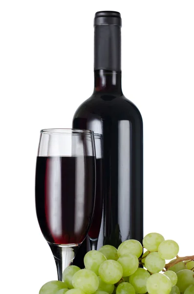Red wine glass isolated on white — Stock Photo, Image