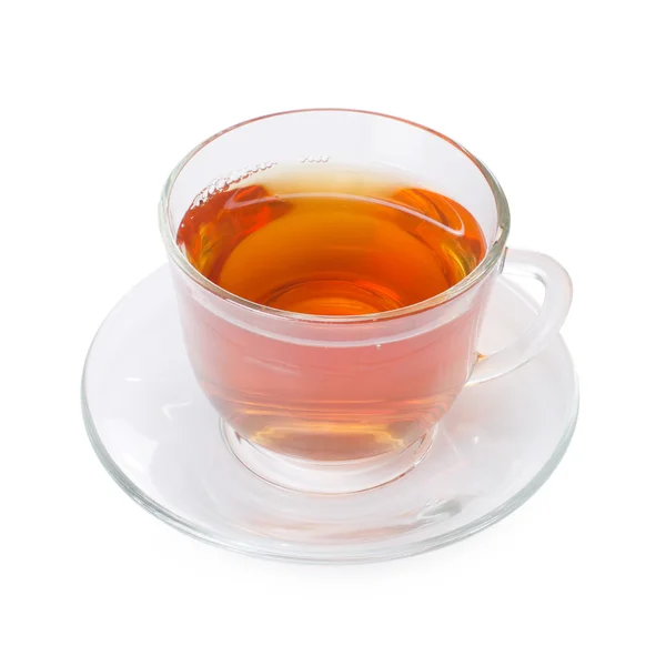 Glass cup with a camomile tea — Stock Photo, Image
