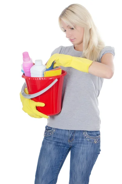 Portrait of the girl - concept Cleaning — Stock Photo, Image
