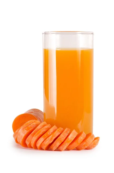 Ποτήρι με χυμό καρότου — Φωτογραφία Αρχείου