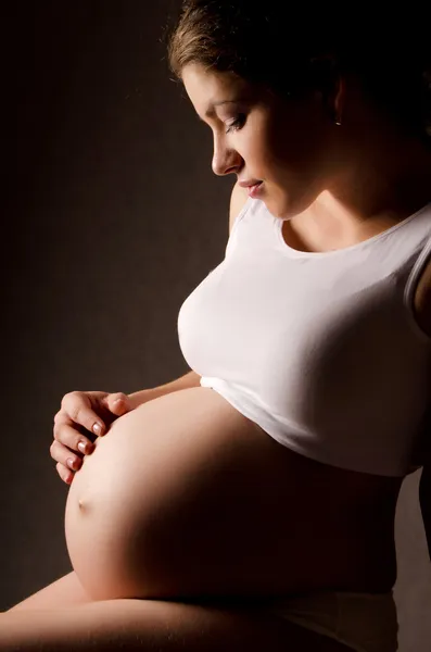 Retrato da mulher grávida — Fotografia de Stock