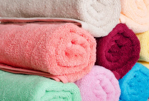 As toalhas de cor combinadas — Fotografia de Stock