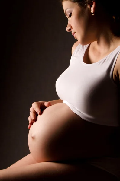 임신한 여자의 초상화 — 스톡 사진