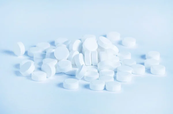 Tabletas blancas - resumen médico — Foto de Stock