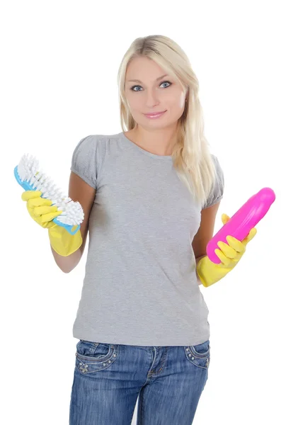 Portrait of the girl - concept Cleaning — Stock Photo, Image