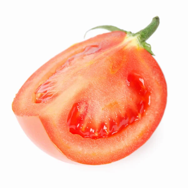 흰 배경에 고립되어 있는 빨간 토마토 — 스톡 사진