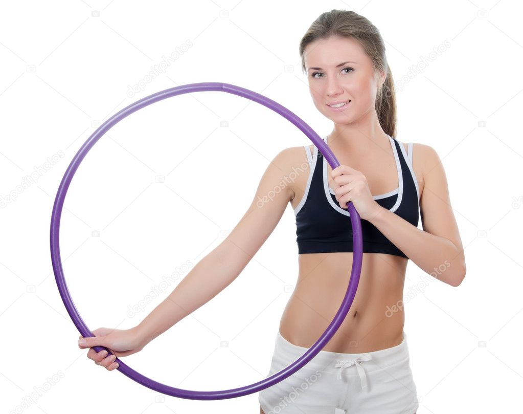 Portrait of the girl with hoop