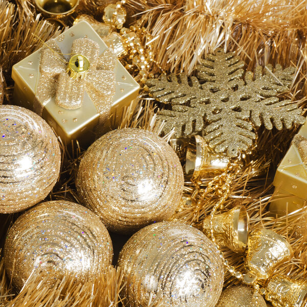 The christmas tree ball as a background