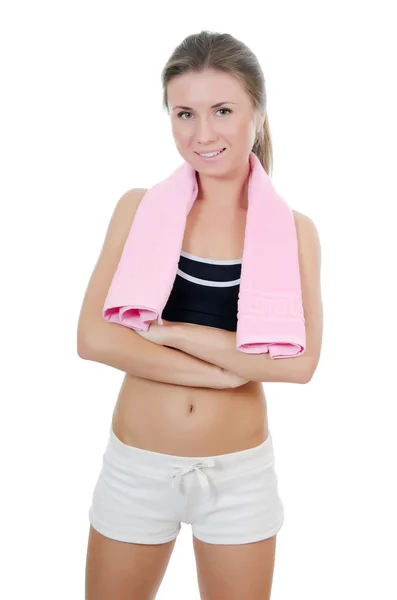 Portrait of the girl with an Towel — Stock Photo, Image