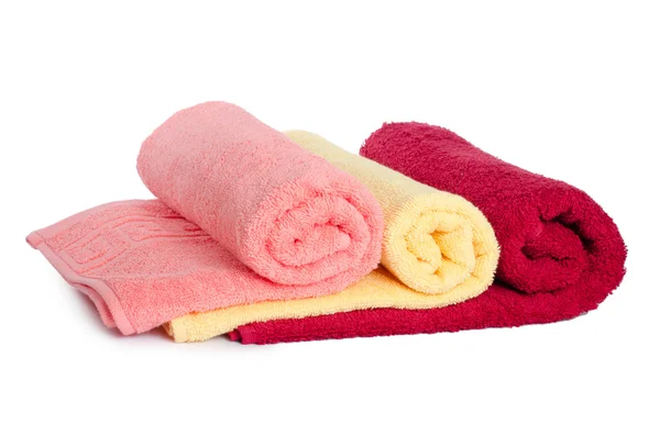 Комбинированные цветные полотенца — стоковое фото