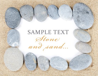 Stones on sand clipart