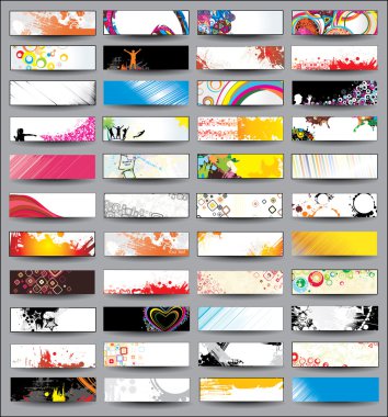 Collection Horizontal Headers clipart