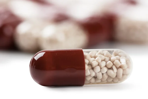 Vista macro de uma pílula — Fotografia de Stock