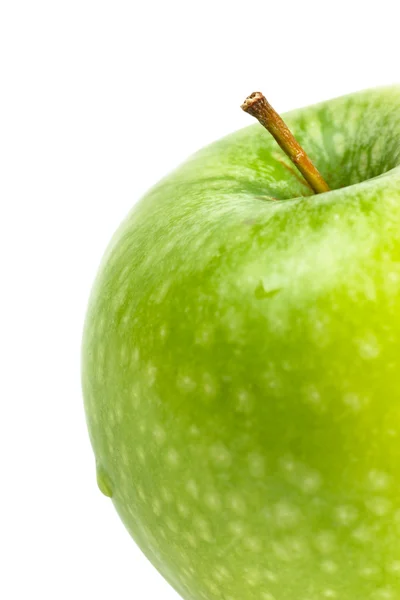 Яблоко над белым — стоковое фото