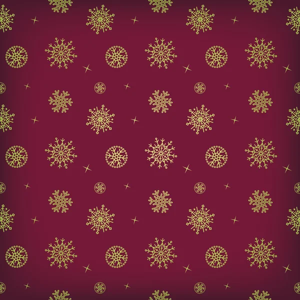 Motif de flocon de neige sans couture de Noël. — Image vectorielle