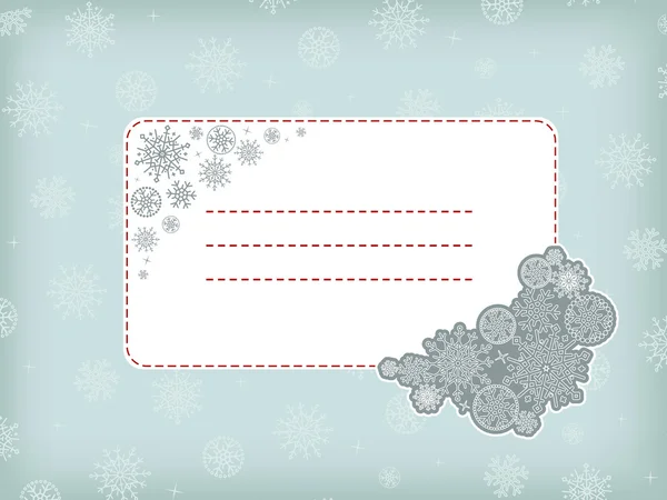 Natale (Capodanno) cornice modello con fiocco di neve . — Vettoriale Stock