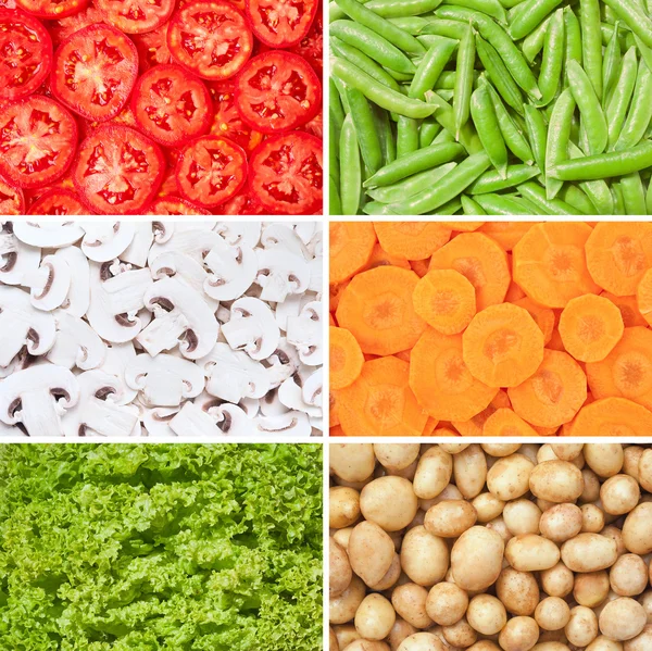 Zdravé potraviny pozadí. sada zeleniny. — Stock fotografie