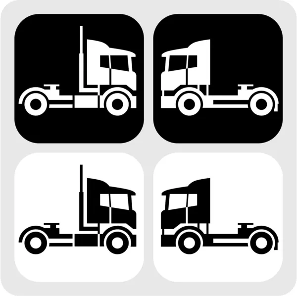 Tractor-caminhão-cabine-ícone —  Vetores de Stock