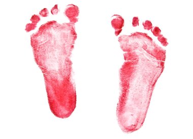 Imprint of baby feet clipart