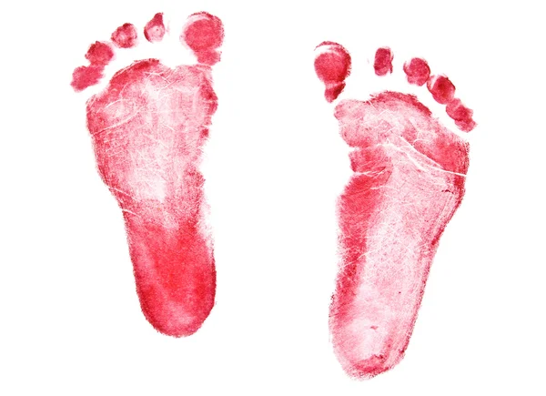 Impronta dei piedi del bambino Immagine Stock