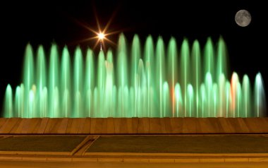 Colored fountain clipart