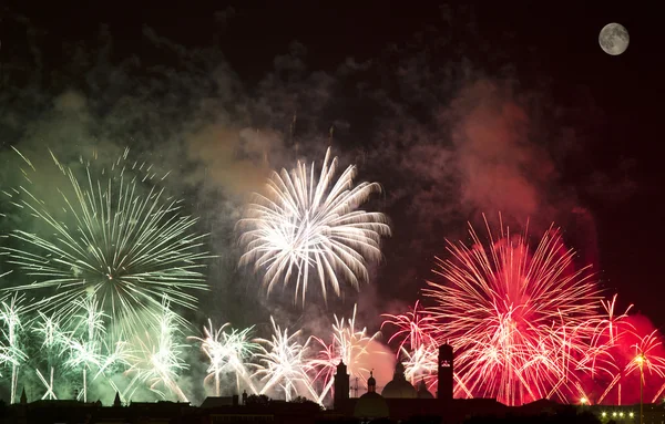 Firework celebration Redentore (Venecia, Italia)) — Foto de Stock