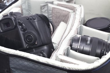 Portable camera bag clipart