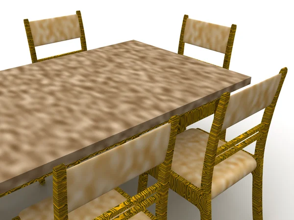 Cadeiras e uma mesa — Fotografia de Stock