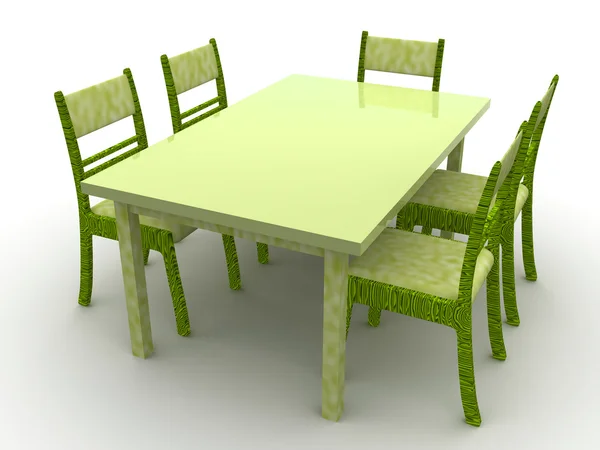 Stühle und ein Tisch — Stockfoto