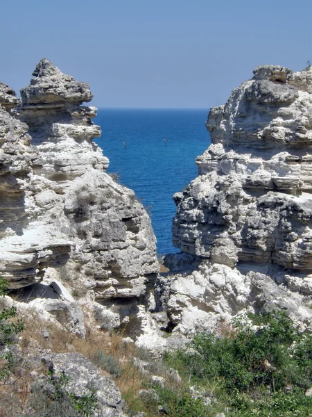 Schöne Meeresküste. die westliche Krim. — Stockfoto