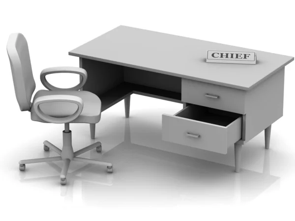 Стол и офисный планшет — стоковое фото