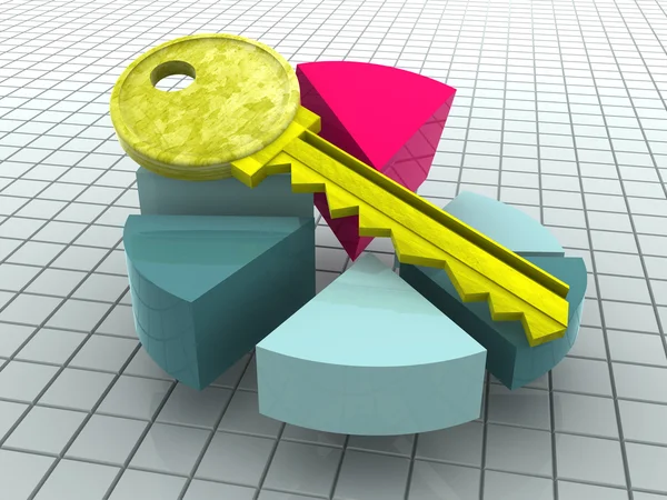 Diagram och nyckel. — Stockfoto