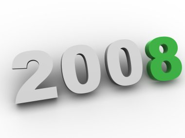 Yeni yıl 2008. 3D.