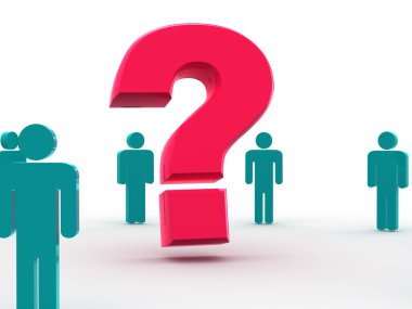 Man and question clipart