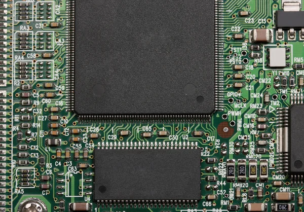 Chips on the printed-circuit-board — Stock Photo, Image