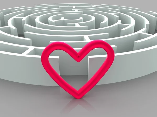 Labirintus és a szív — Stock Fotó