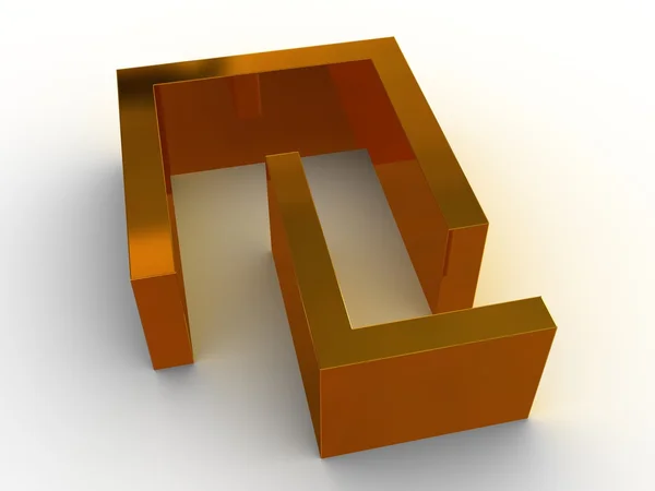 Figura tridimensional. 3d — Fotografia de Stock