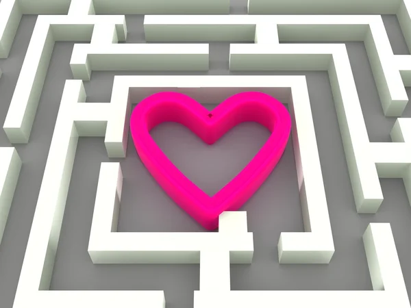 Labirinto e cuore — Foto Stock