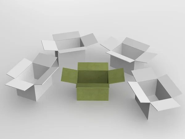 Коробка. 3d — стоковое фото