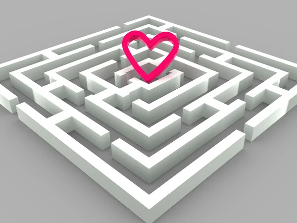 Labyrinth and heart — Stock Photo, Image