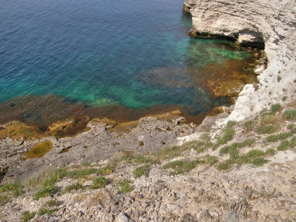 De kust van de zee. de westelijke Krim. tarhankut — Stockfoto