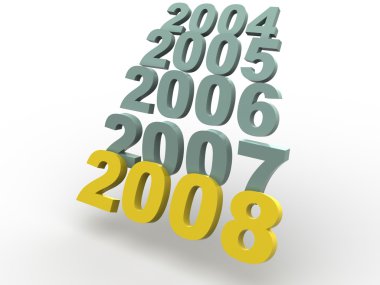 Yeni yıl 2008. 3D.