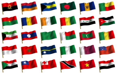 Collage from flags clipart