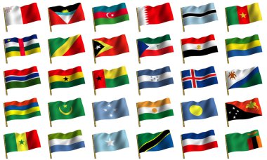 Collage from flags clipart
