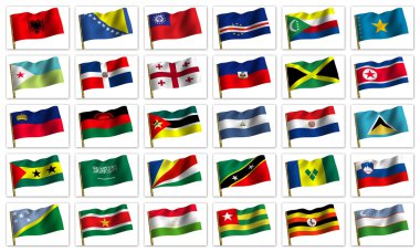 Collage from flags clipart