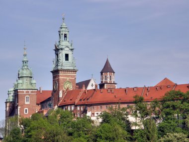Wawel. Krakow. şehir antik bir parçası.