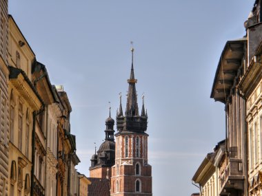 Krakow. şehir antik bir parçası.